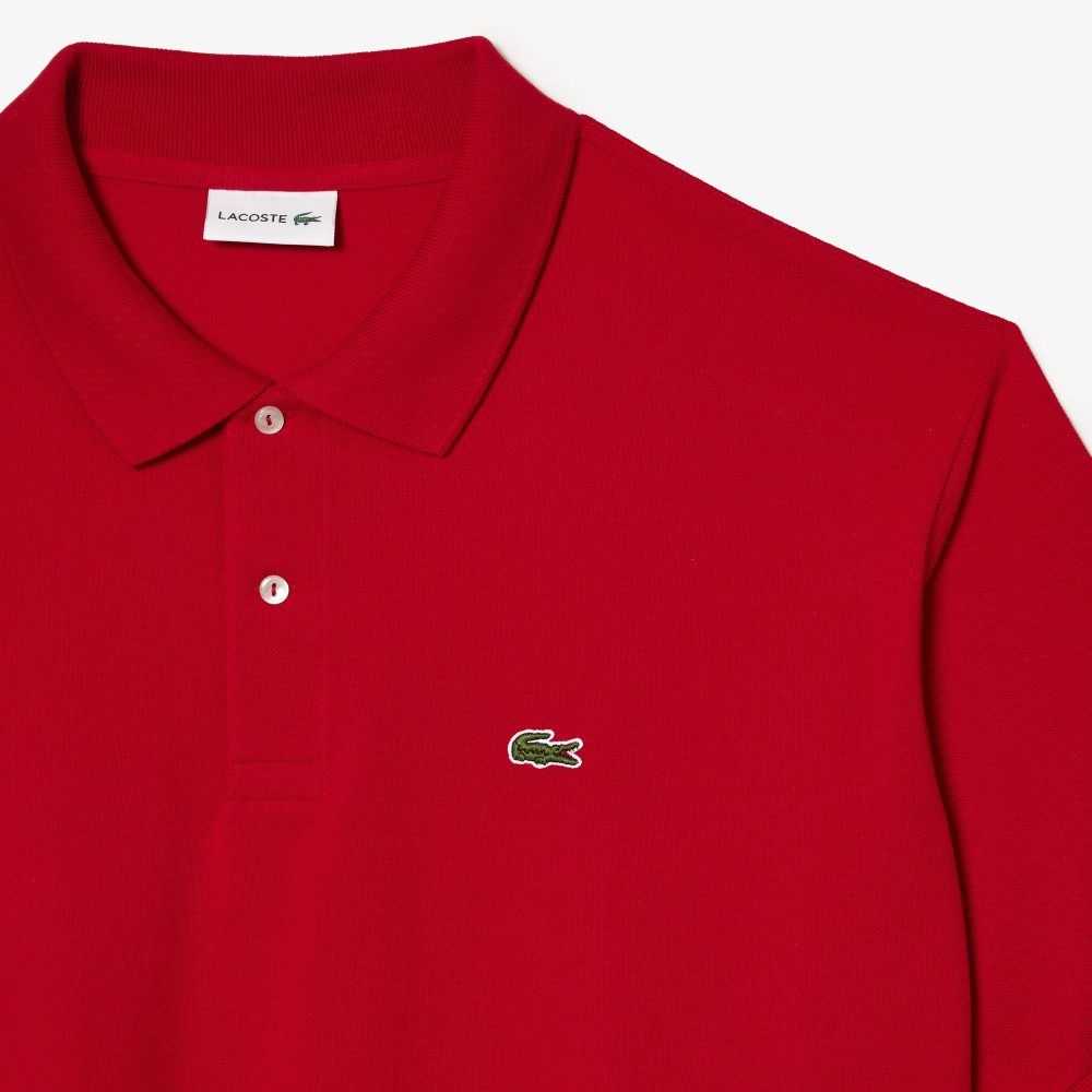 Lacoste Altas Fit Algodon Petit Pique Rojas | 1234-CXYNA