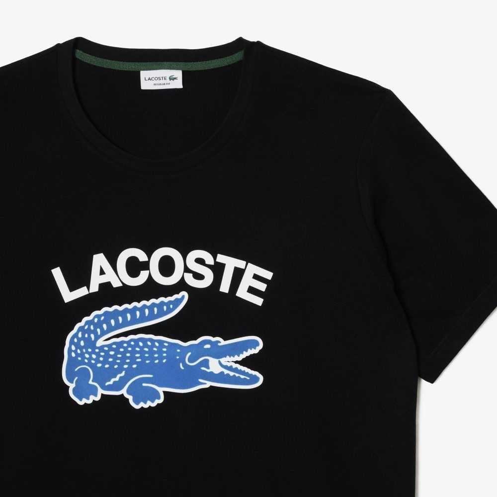 Lacoste Altas Fit Contrast Logo Negras | 6198-QCHRM