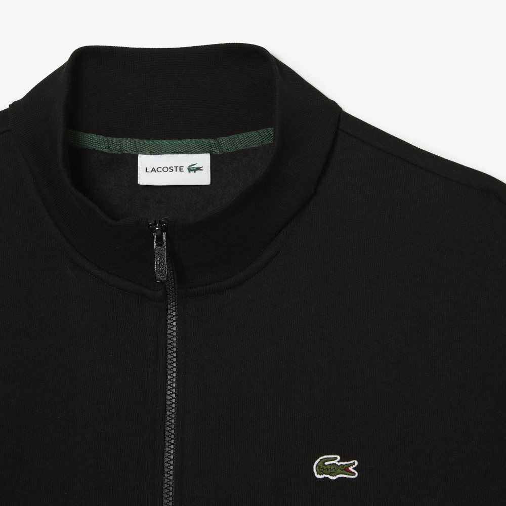 Lacoste Altas Fit Organic Algodon Zip Negras | 5829-QKEYV