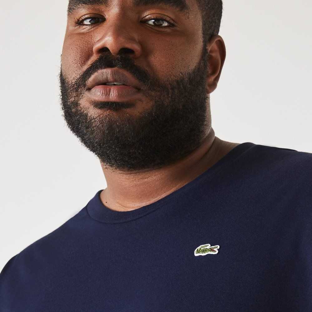 Lacoste Altas Fit Pima Algodon Jersey Azul Marino Azules | 9615-GASBE