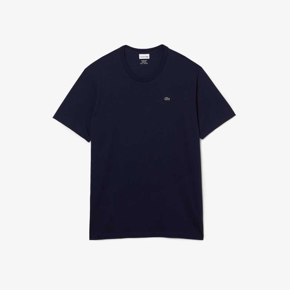 Lacoste Altas Fit Pima Algodon Jersey Azul Marino Azules | 9615-GASBE