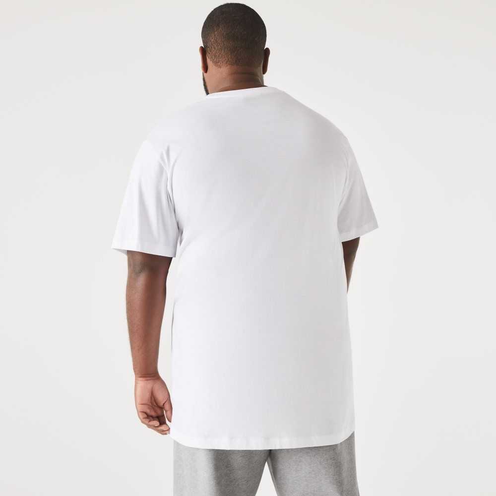 Lacoste Altas Fit Pima Algodon Jersey Blancas | 8360-IQSAH