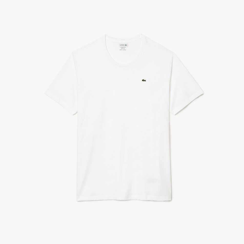 Lacoste Altas Fit Pima Algodon Jersey Blancas | 8360-IQSAH