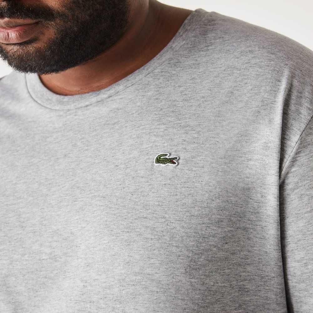 Lacoste Altas Fit Pima Algodon Jersey Gris | 9654-QVARC