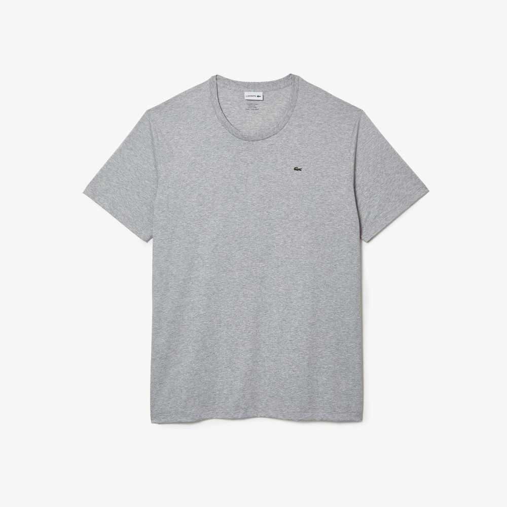 Lacoste Altas Fit Pima Algodon Jersey Gris | 9654-QVARC