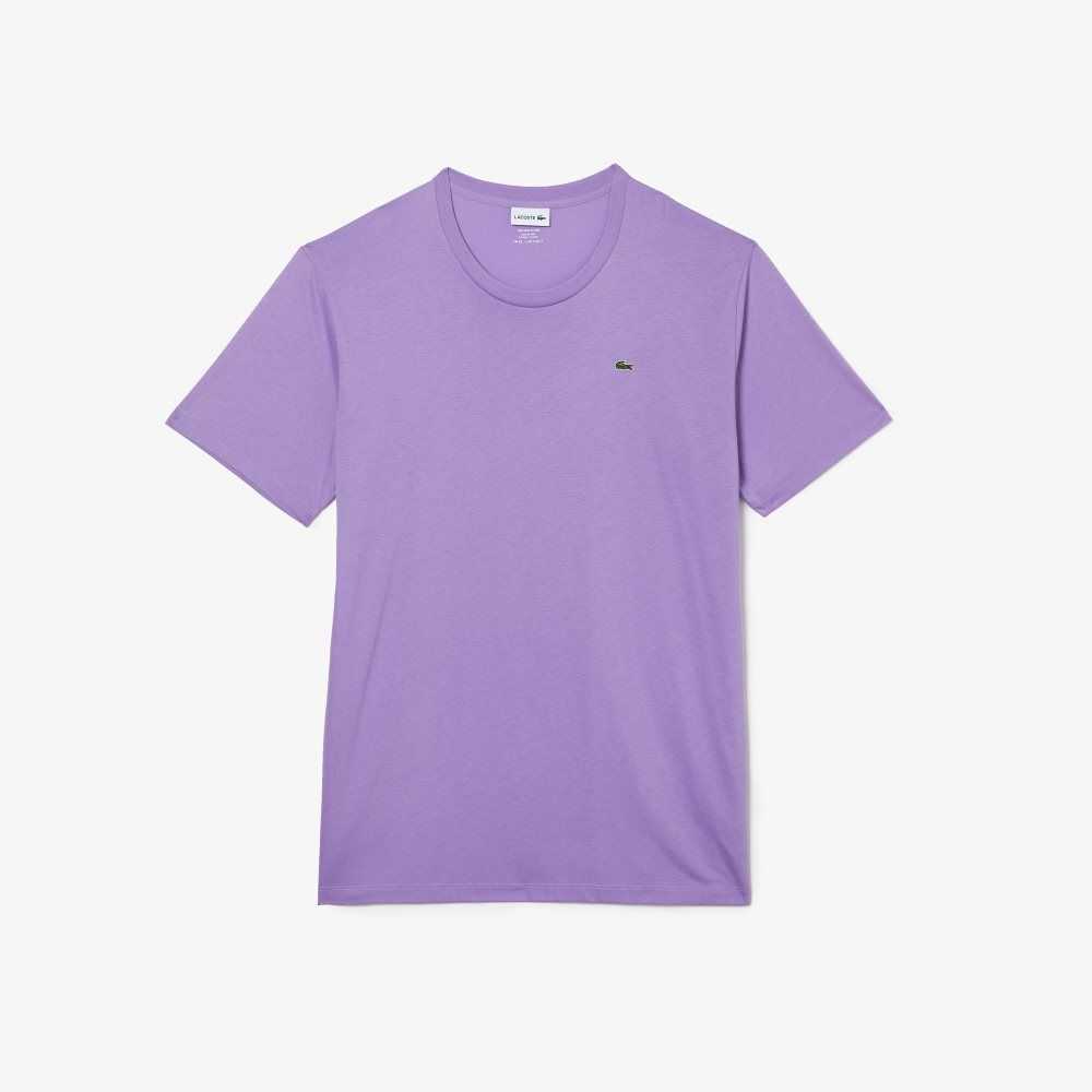 Lacoste Altas Fit Pima Algodon Jersey Moradas | 3612-ZFAKN