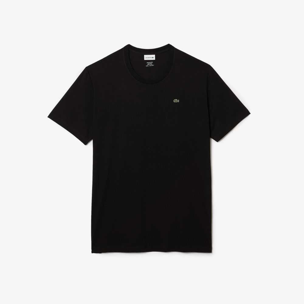 Lacoste Altas Fit Pima Algodon Jersey Negras | 8316-IJKGM