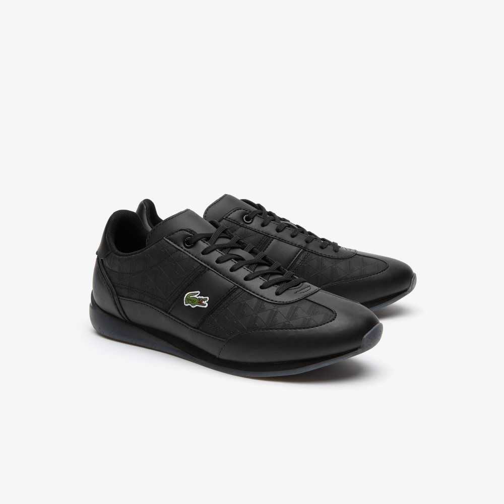 Lacoste Angular Cuero Negras Negras | 4397-YXJMT