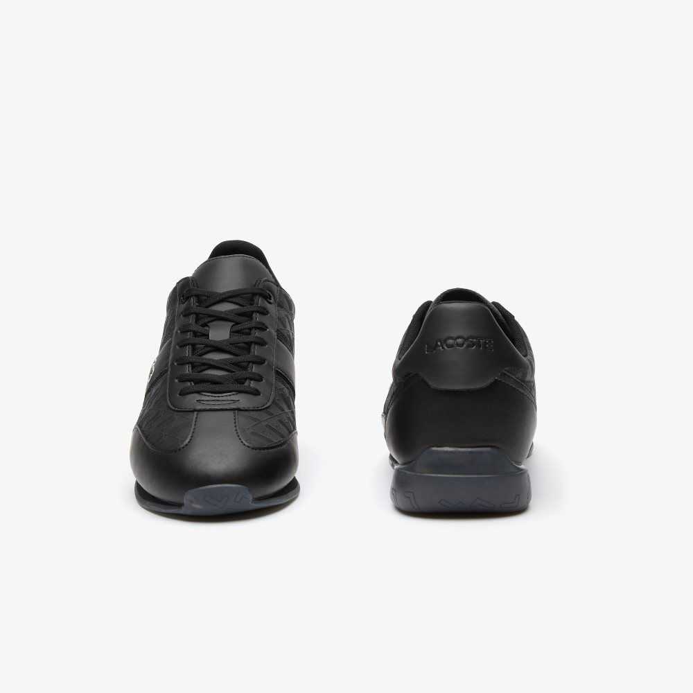 Lacoste Angular Cuero Negras Negras | 4397-YXJMT