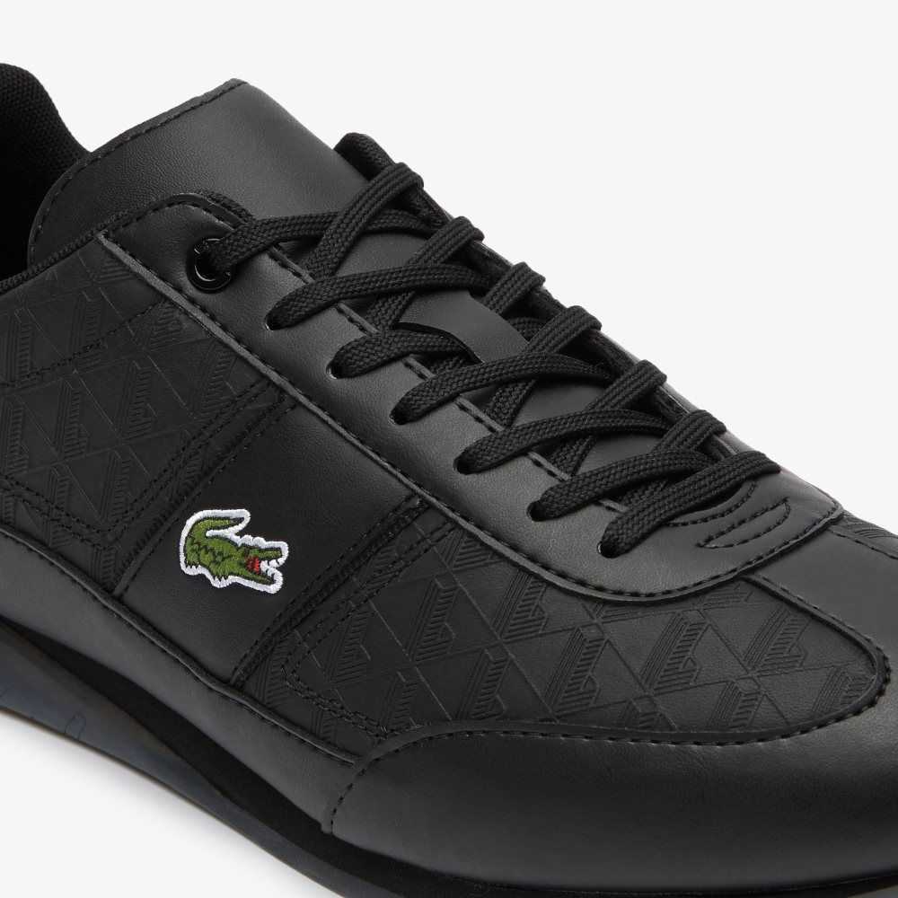 Lacoste Angular Cuero Negras Negras | 4397-YXJMT