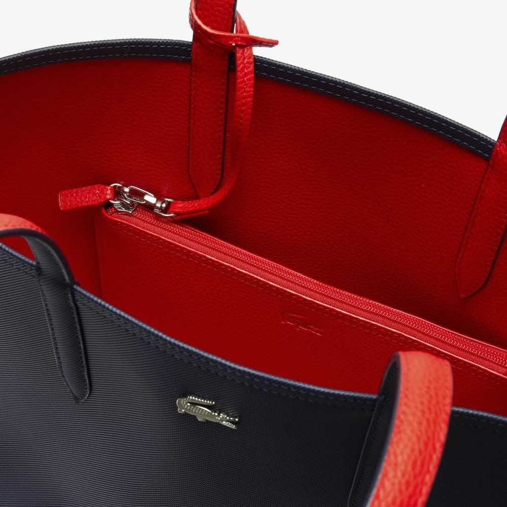 Lacoste Anna Reversible Bicolor Tote Azules Rojas Oscuro | 2687-ZEXIF