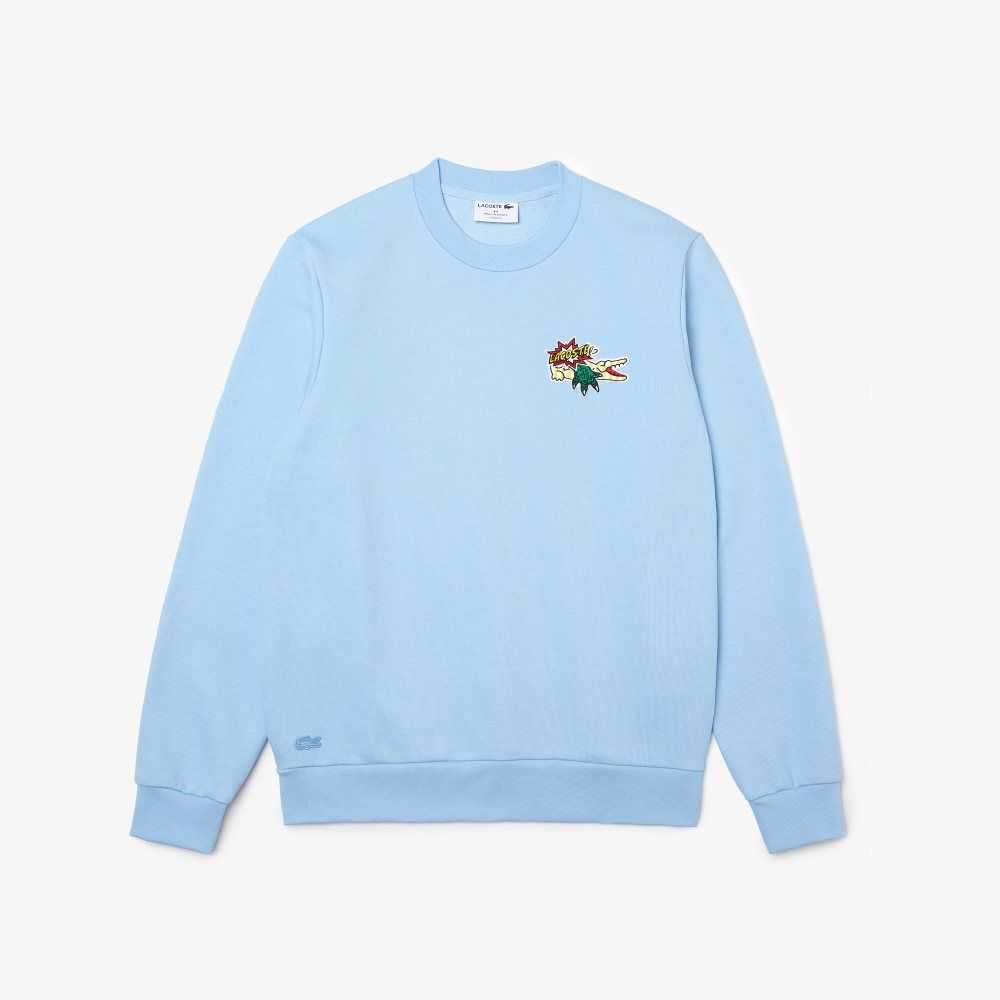 Lacoste Badge Organic Algodon Azules | 1729-BUKVD