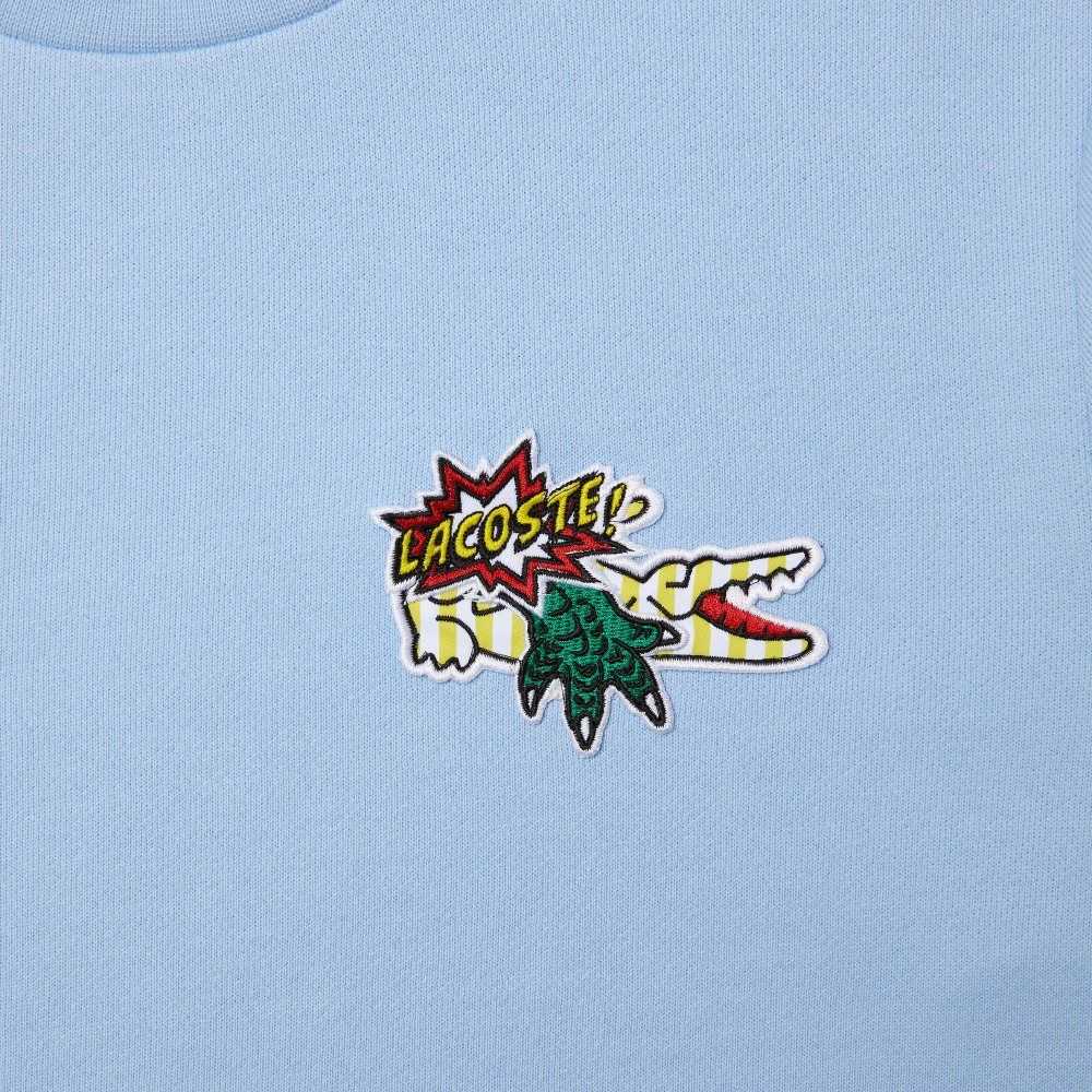 Lacoste Badge Organic Algodon Azules | 1729-BUKVD