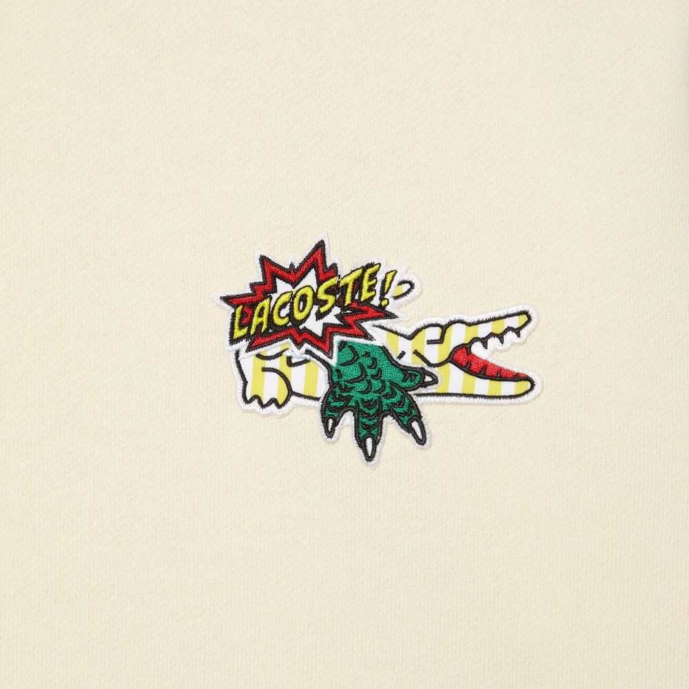 Lacoste Badge Organic Algodon Blancas | 0896-NBFMD