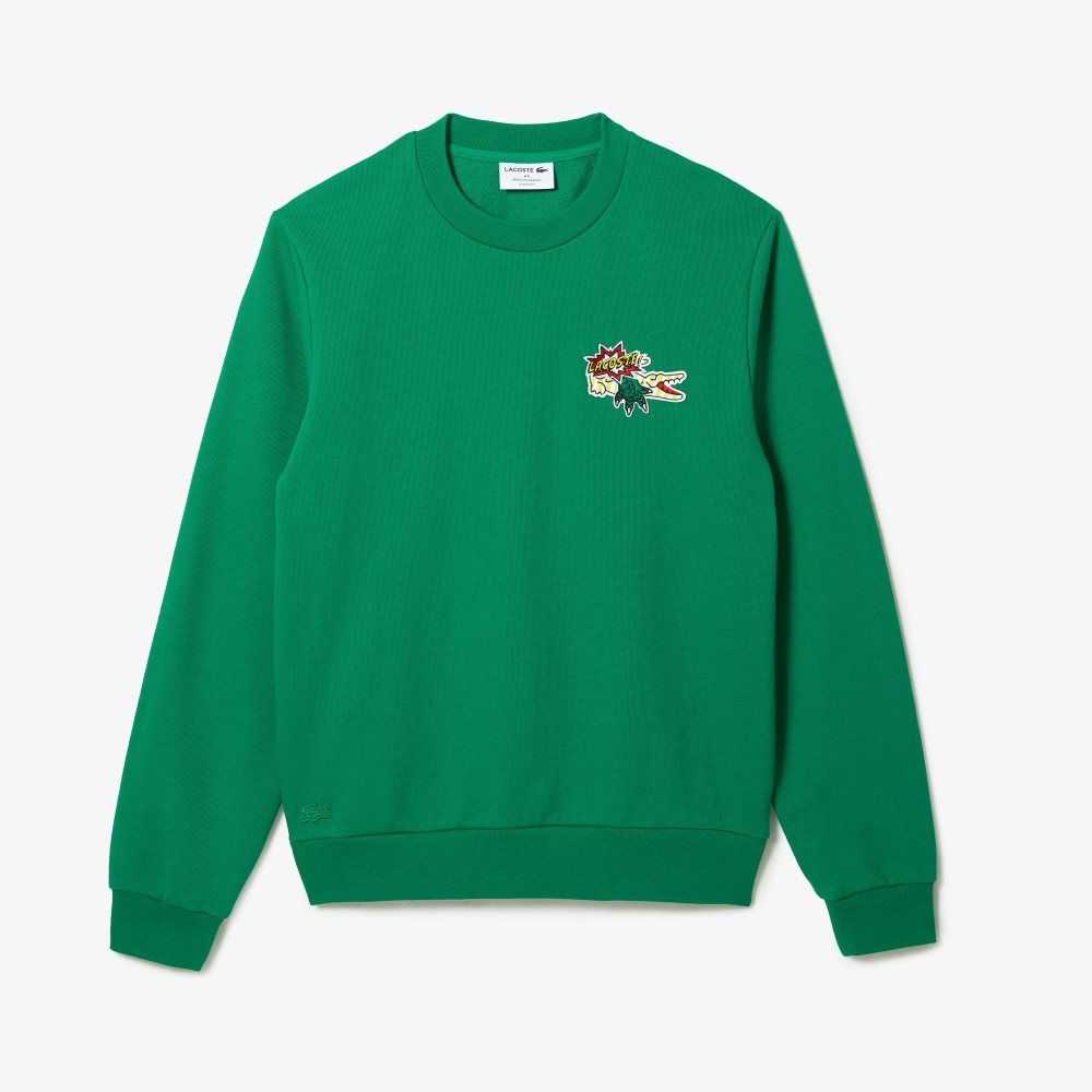 Lacoste Badge Organic Algodon Verde | 1762-KZLJF