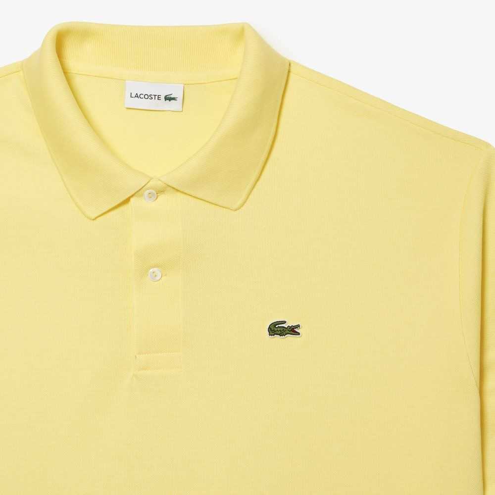 Lacoste Big Fit Algodon Petit Pique Amarillo | 8315-HIJTV