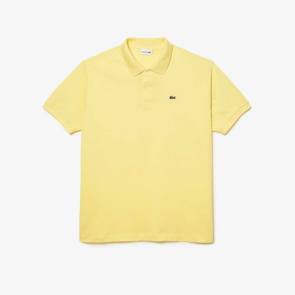 Lacoste Big Fit Algodon Petit Pique Amarillo | 8315-HIJTV