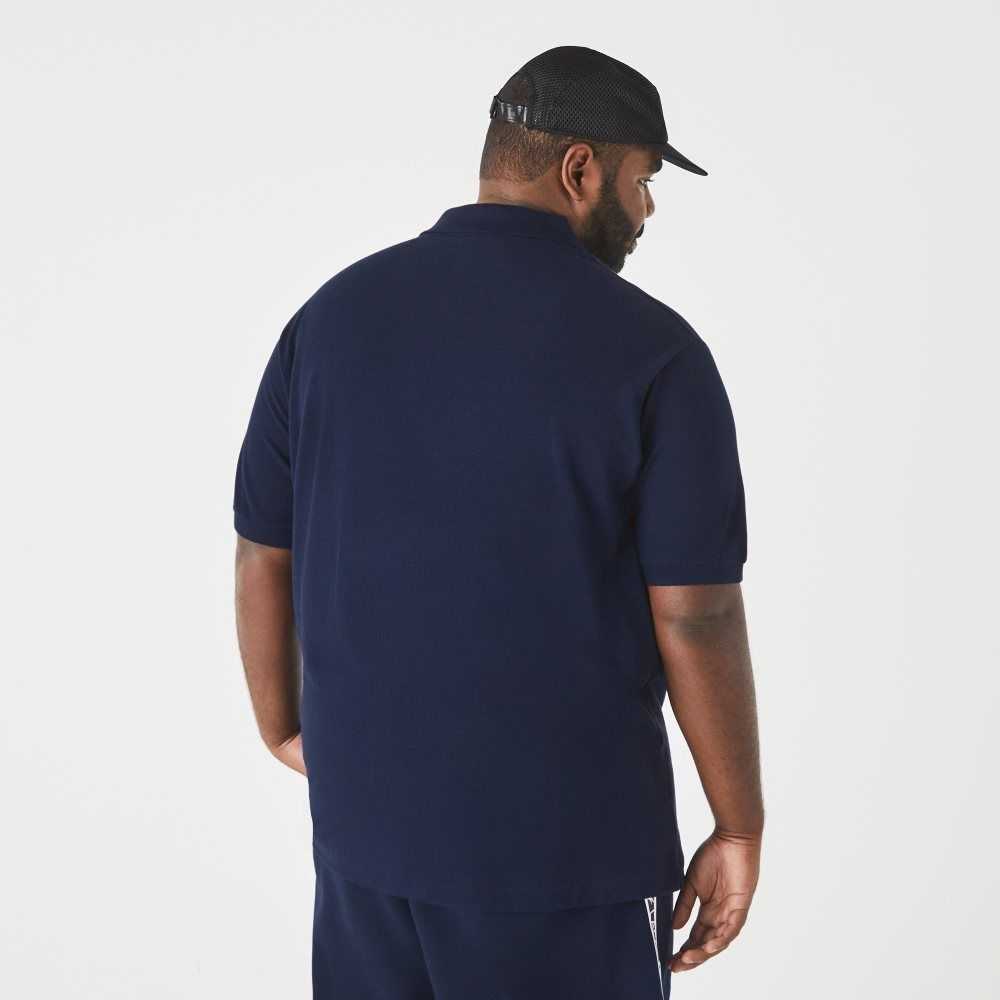 Lacoste Big Fit Algodon Petit Pique Azul Marino Azules | 1589-HWUPM