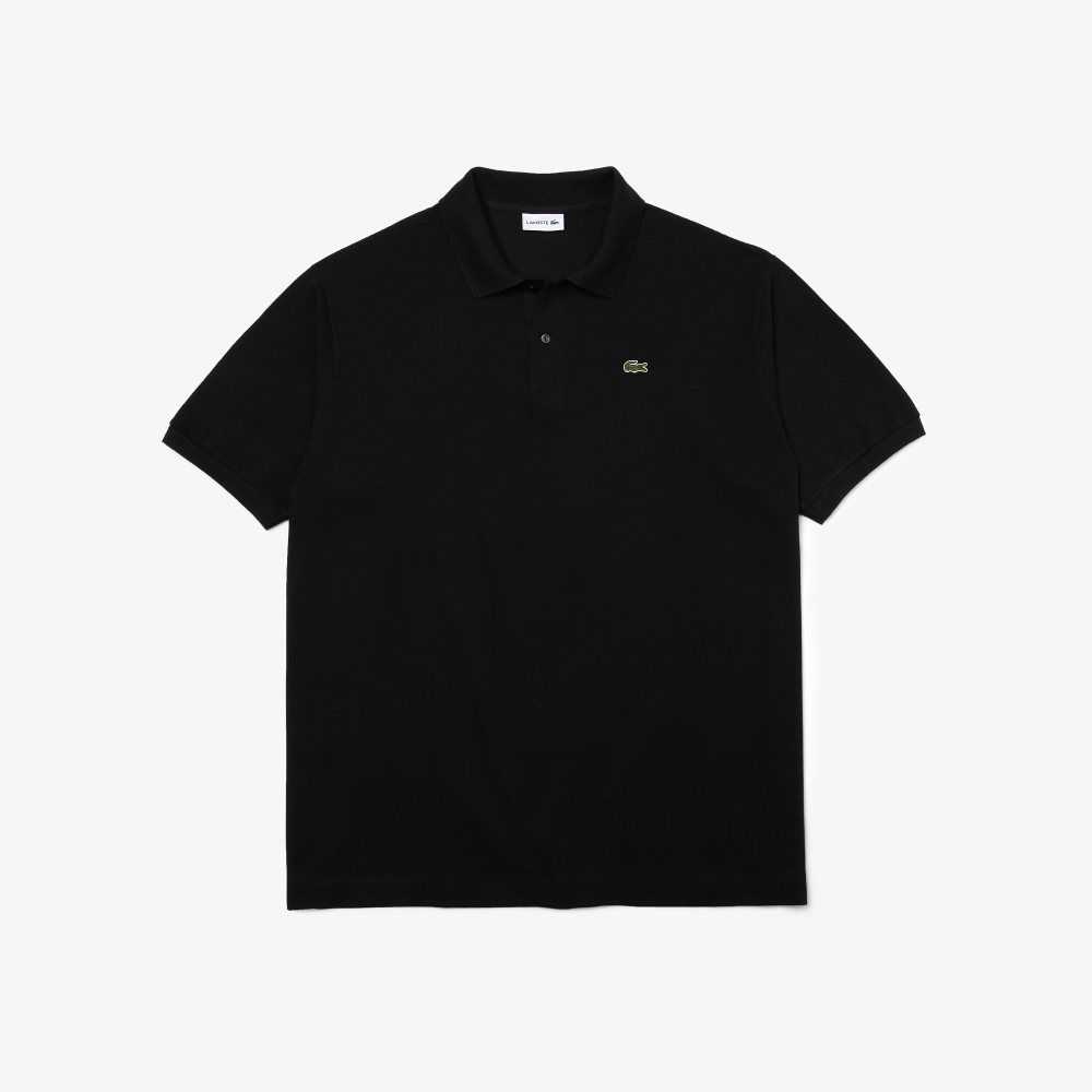 Lacoste Big Fit Algodon Petit Pique Negras | 1842-OEVMK