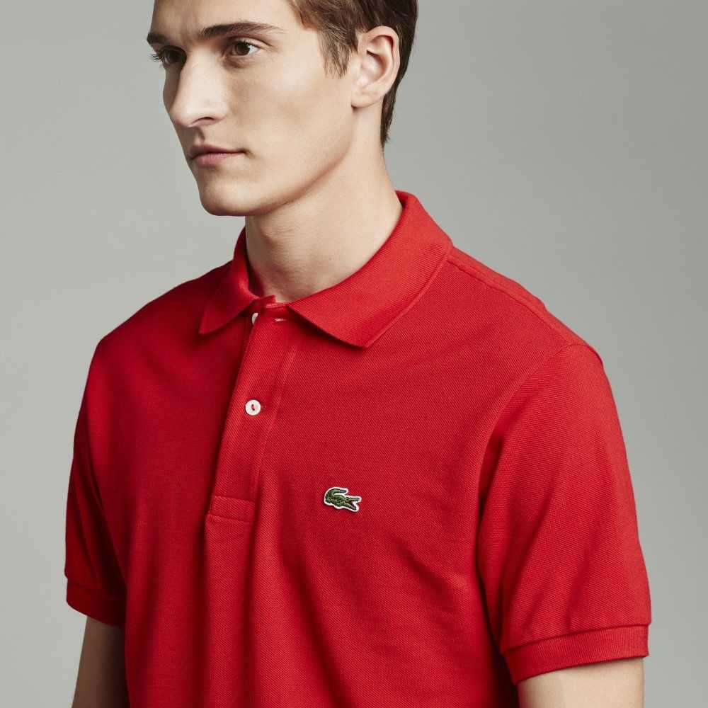 Lacoste Big Fit Algodon Petit Pique Rojas | 3849-OCVFJ