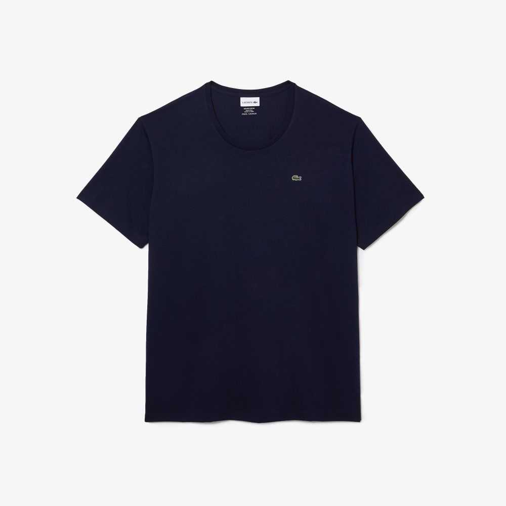 Lacoste Big Fit Crew Neck Algodon Jersey Azul Marino Azules | 0546-KMNYU