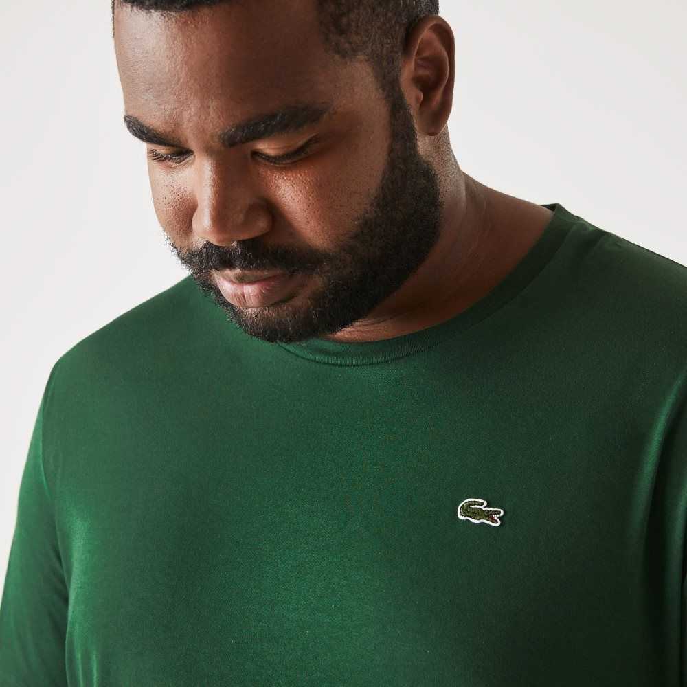 Lacoste Big Fit Crew Neck Algodon Jersey Verde | 2956-CGTDM