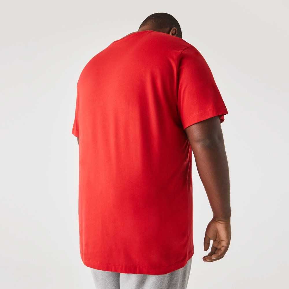 Lacoste Big Fit Crew Neck Algodon Jersey Rojas | 3167-UNDVF