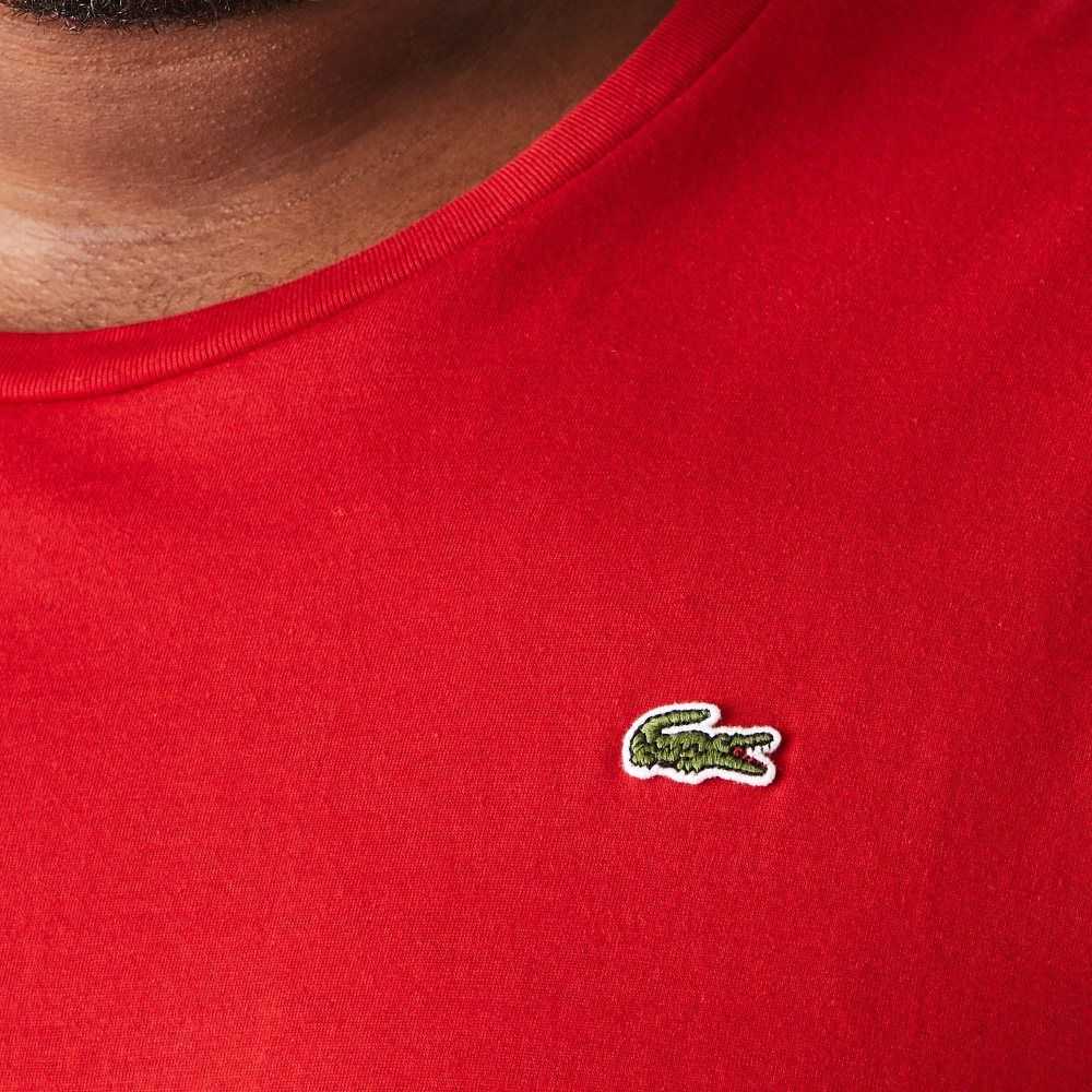 Lacoste Big Fit Crew Neck Algodon Jersey Rojas | 3167-UNDVF