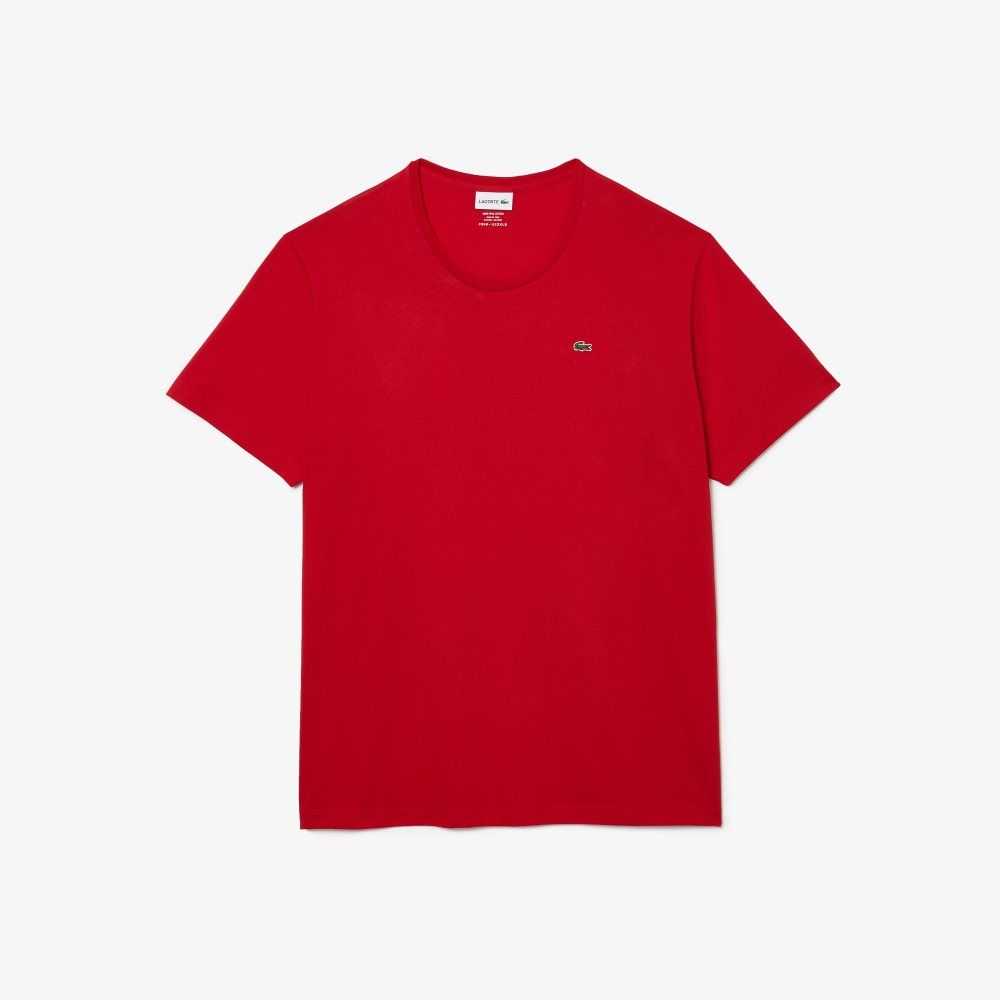 Lacoste Big Fit Crew Neck Algodon Jersey Rojas | 3167-UNDVF