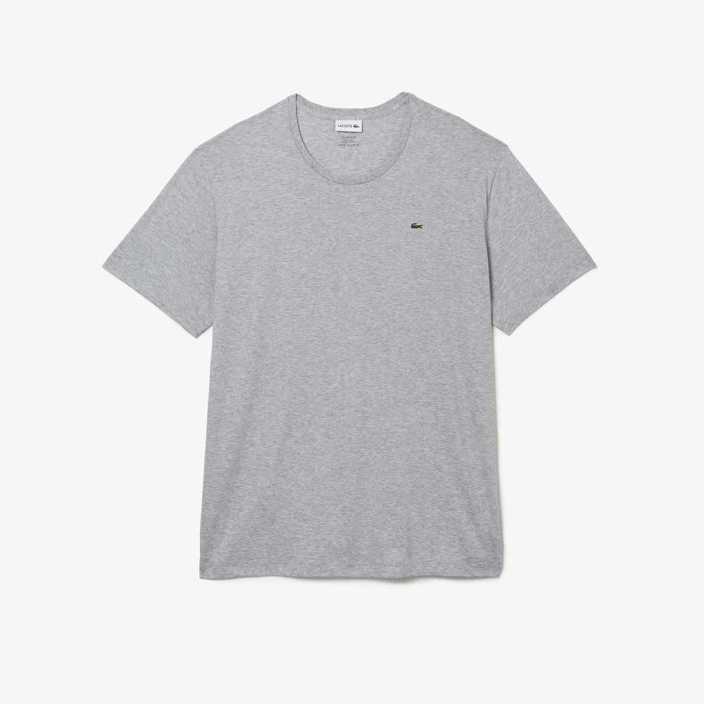 Lacoste Big Fit Crew Neck Algodon Jersey Gris | 4956-AXCRD