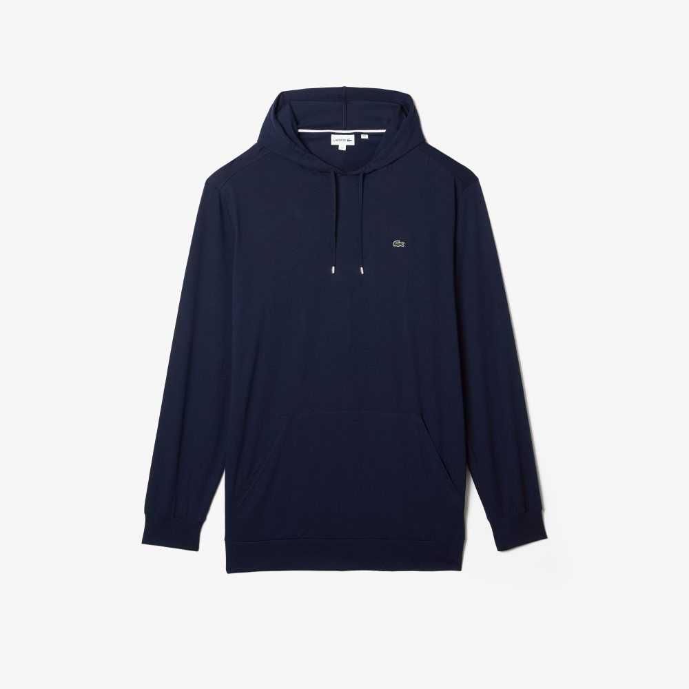 Lacoste Big Fit Encapuchado Azul Marino Azules | 3501-YFADJ