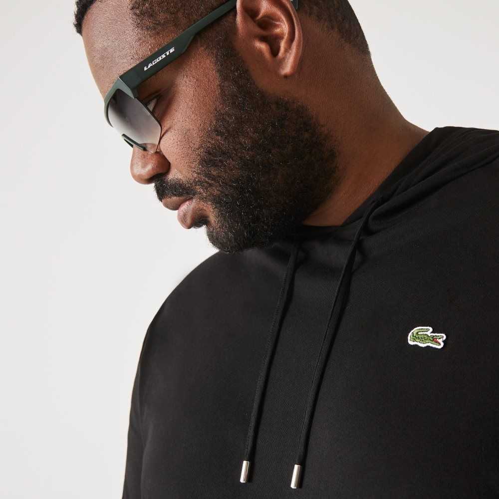 Lacoste Big Fit Encapuchado Negras | 3548-ODQJE