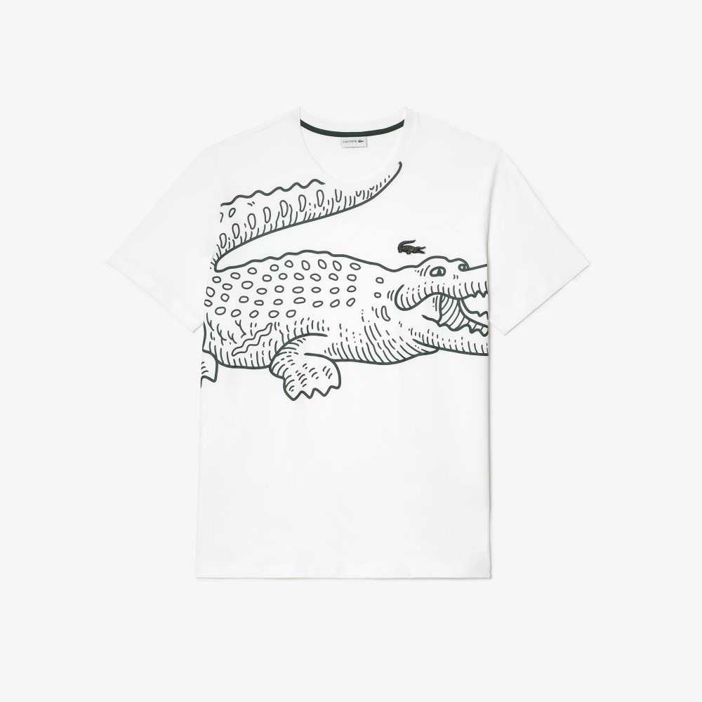 Lacoste Big Fit Jersey Blancas | 3142-ZGBWN