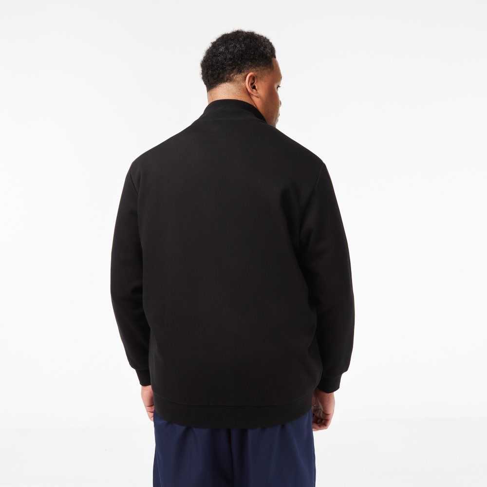 Lacoste Big Fit Zipped Algodon Fleece Negras | 6304-XBASD