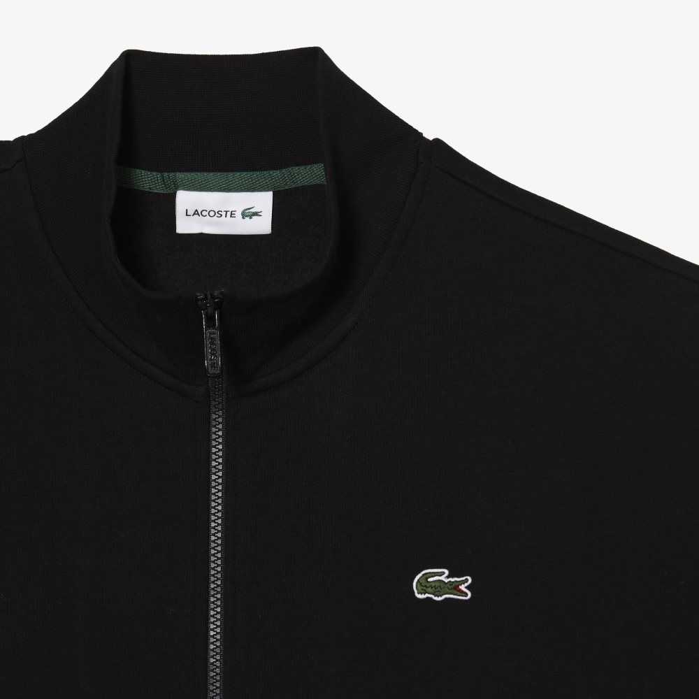 Lacoste Big Fit Zipped Algodon Fleece Negras | 6304-XBASD