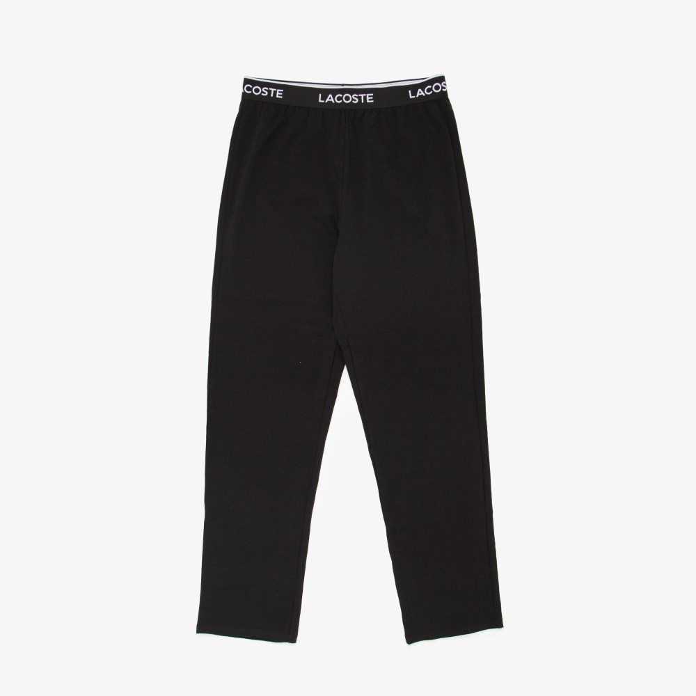 Lacoste Branded Cintura Pajama Pants Negras | 7013-SRVYD