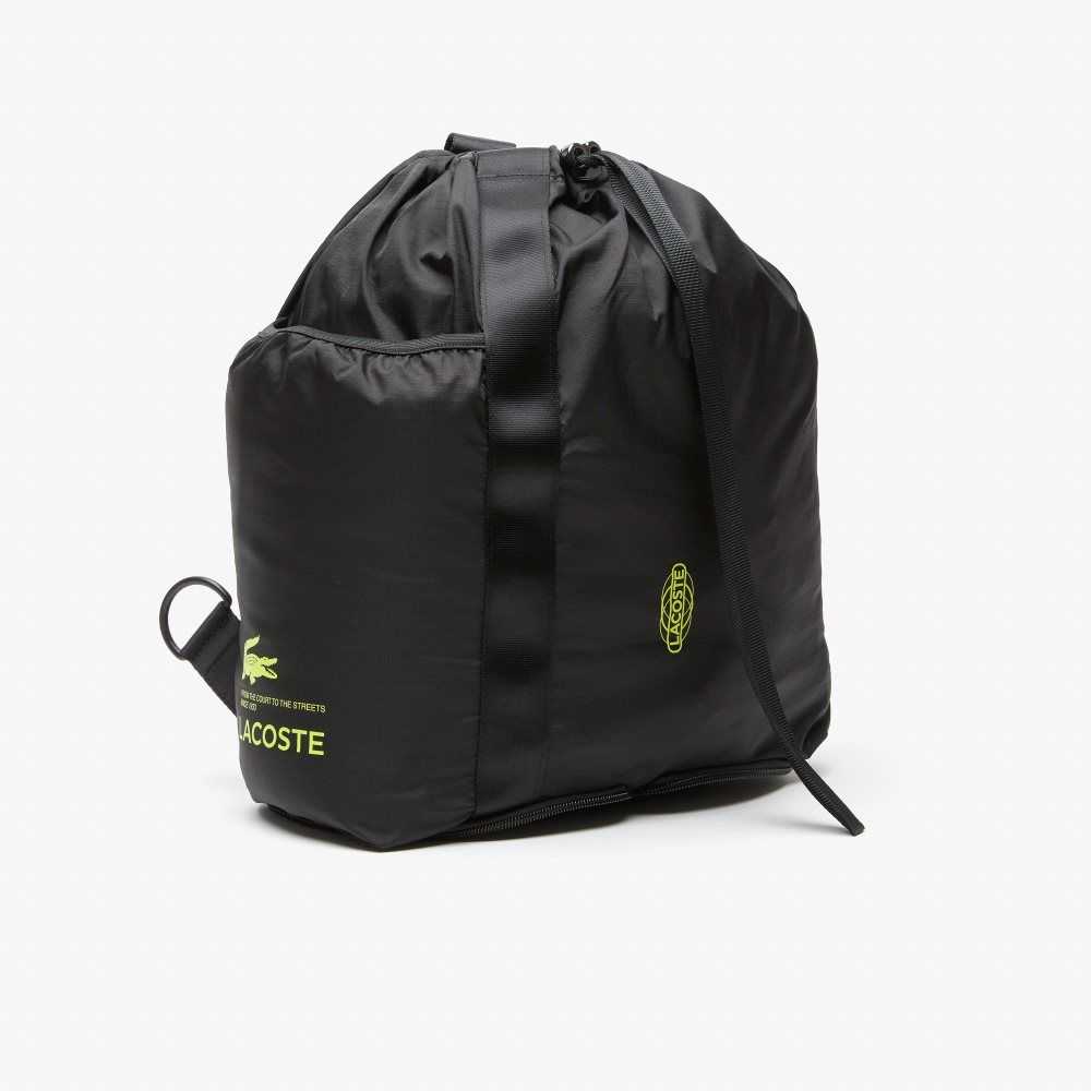 Lacoste Branded Foldable Backpack Verde Claro | 0192-TDOAG