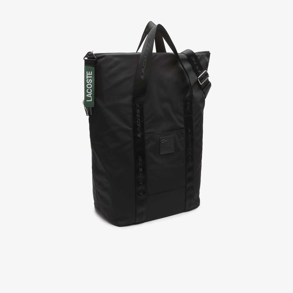 Lacoste Branded Handle Large Tote Negras | 7463-BAYIK