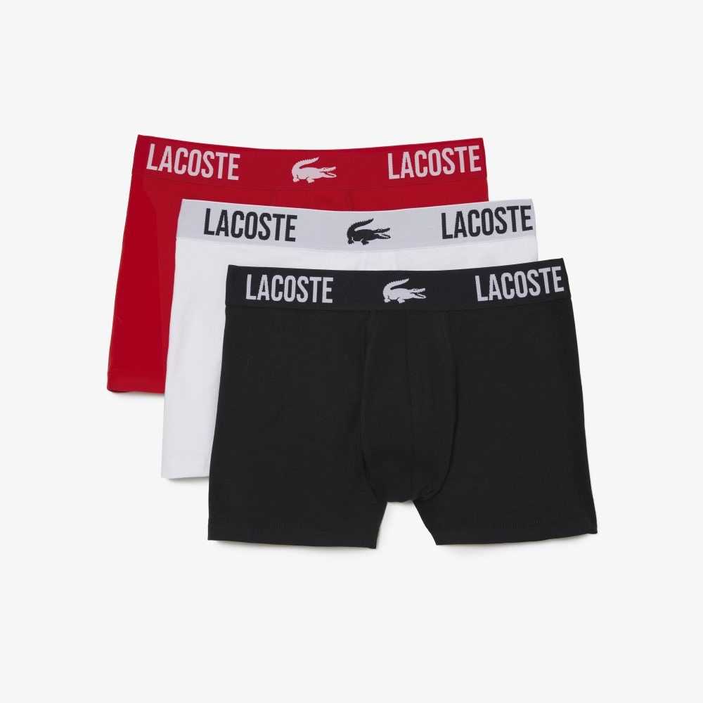 Lacoste Branded Jersey Trunk 3-Pack Multicolor | 0678-CPRMS