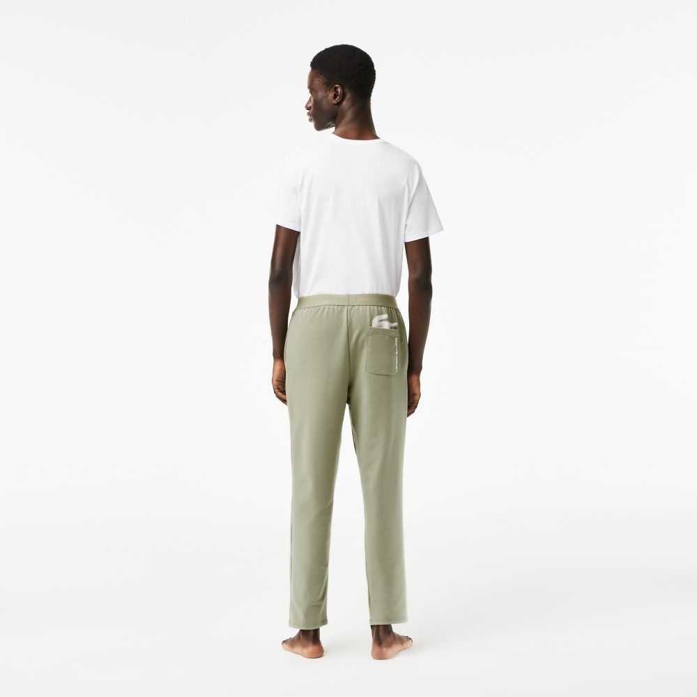 Lacoste Branded Leg Pista Pants Kaki Verde | 7415-KOHZM