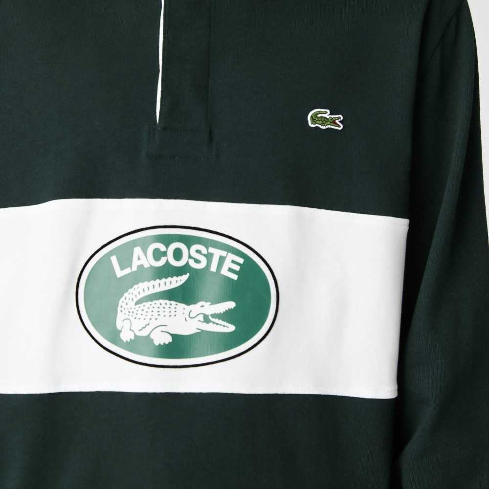 Lacoste Branded Loose Fit Rugby Verde | 3580-YUIHR