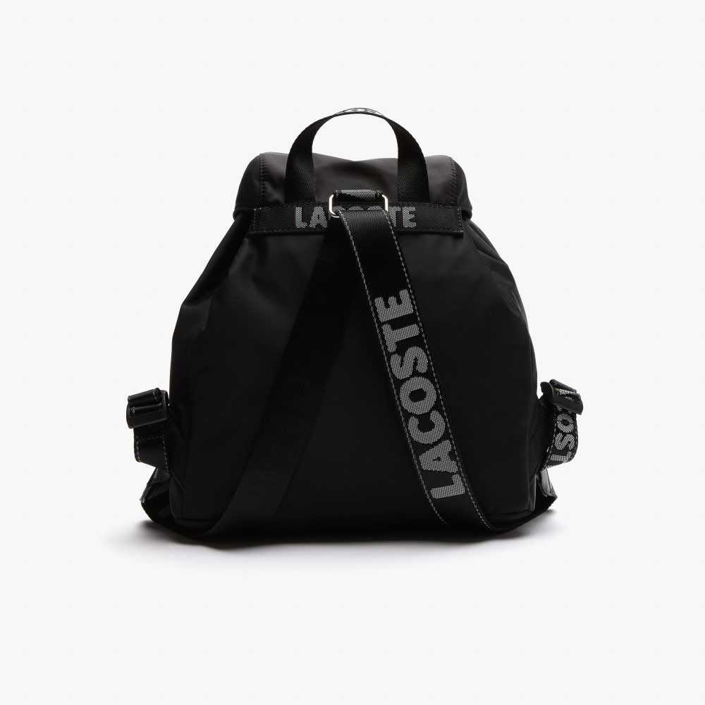 Lacoste Branded Nylon Flap Backpack Multicolor | 2150-ZNSFL