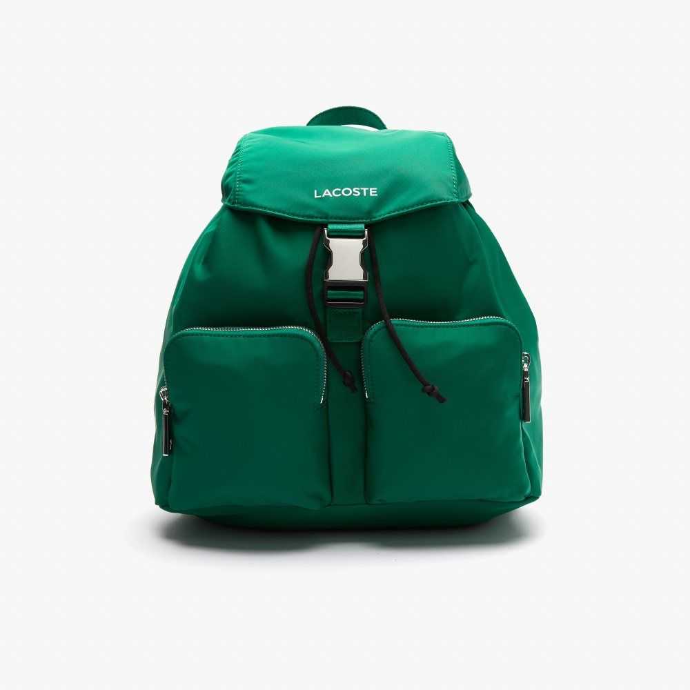 Lacoste Branded Nylon Flap Backpack Multicolor | 6801-NZLVK