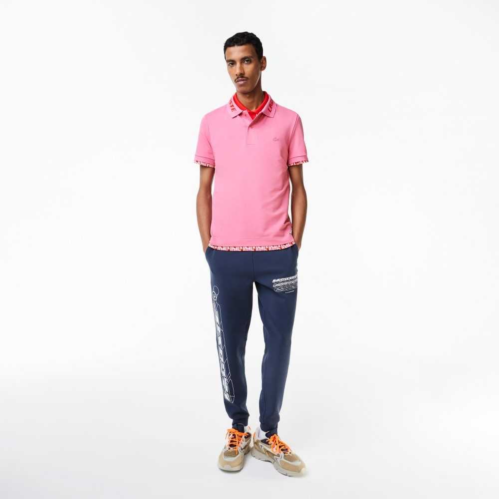 Lacoste Branded Slim Fit Stretch Pique Rosas | 3489-UGRCH