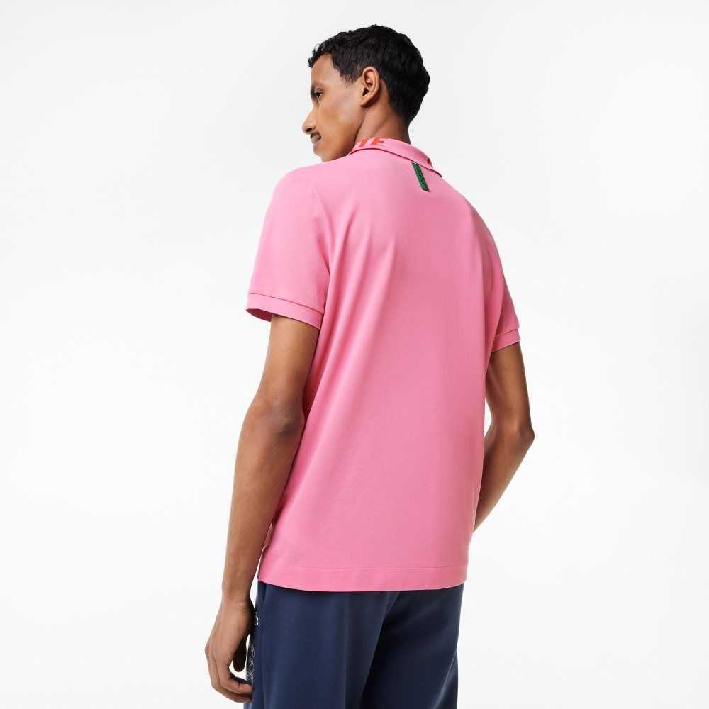 Lacoste Branded Slim Fit Stretch Pique Rosas | 3489-UGRCH