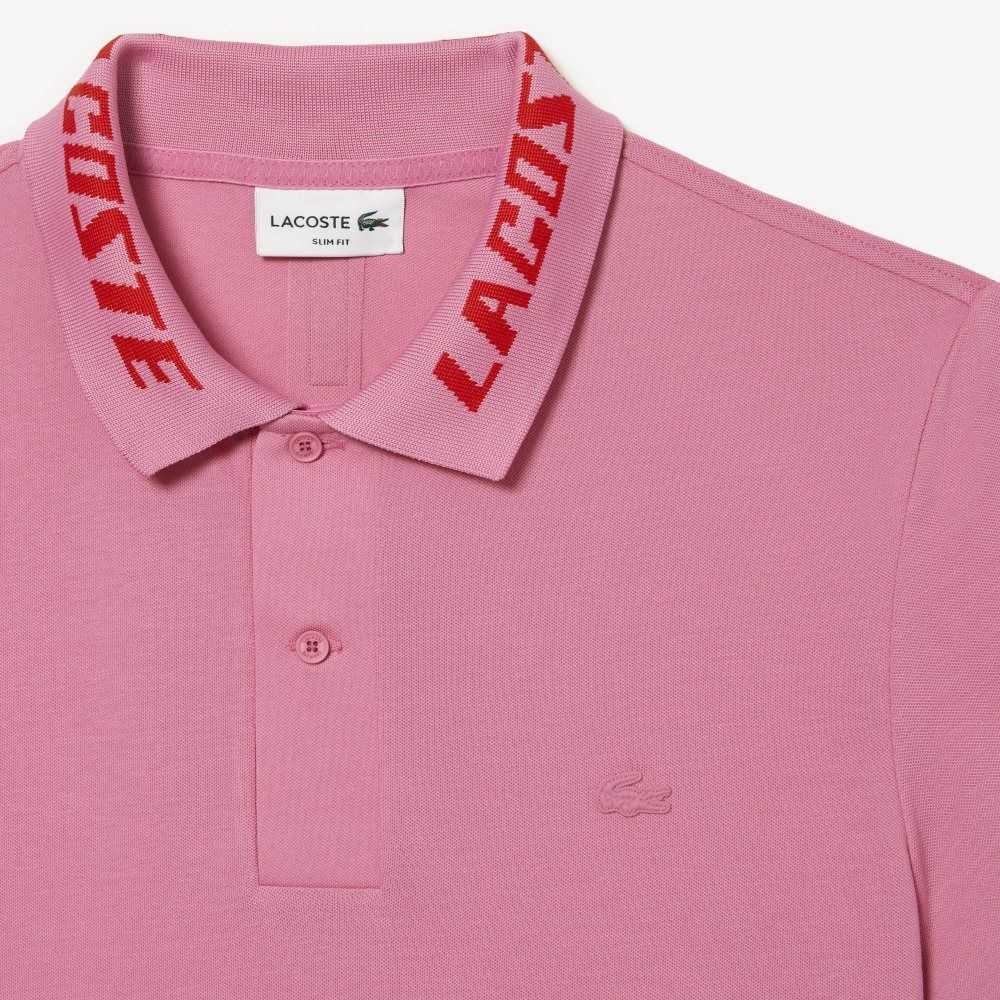 Lacoste Branded Slim Fit Stretch Pique Rosas | 3489-UGRCH