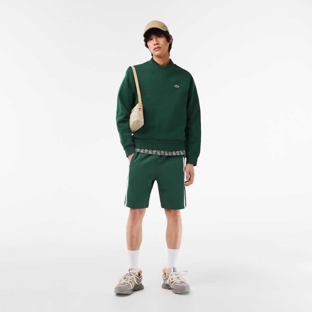 Lacoste Brushed Fleece Colorblock Verde Azul Marino Azules Blancas | 0238-UALKM