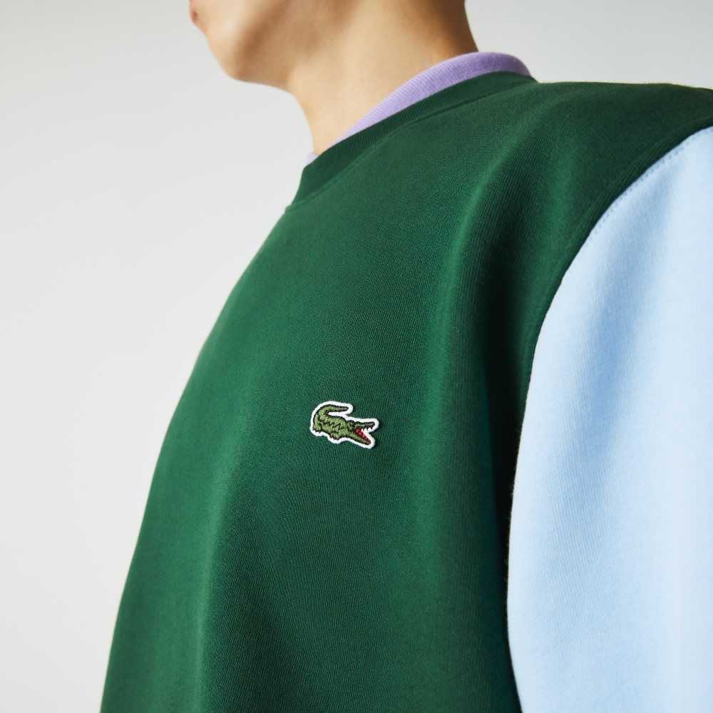 Lacoste Brushed Fleece Verde Negras Azules | 0326-MULPZ