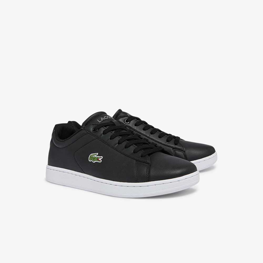 Lacoste Carnaby BL Cuero Negras Blancas | 0935-WMGNZ