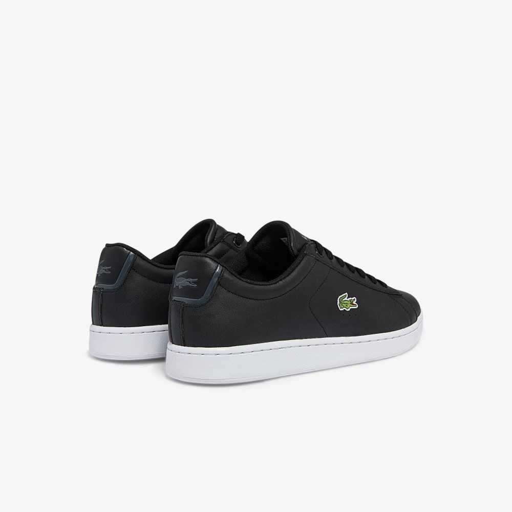 Lacoste Carnaby BL Cuero Negras Blancas | 0935-WMGNZ